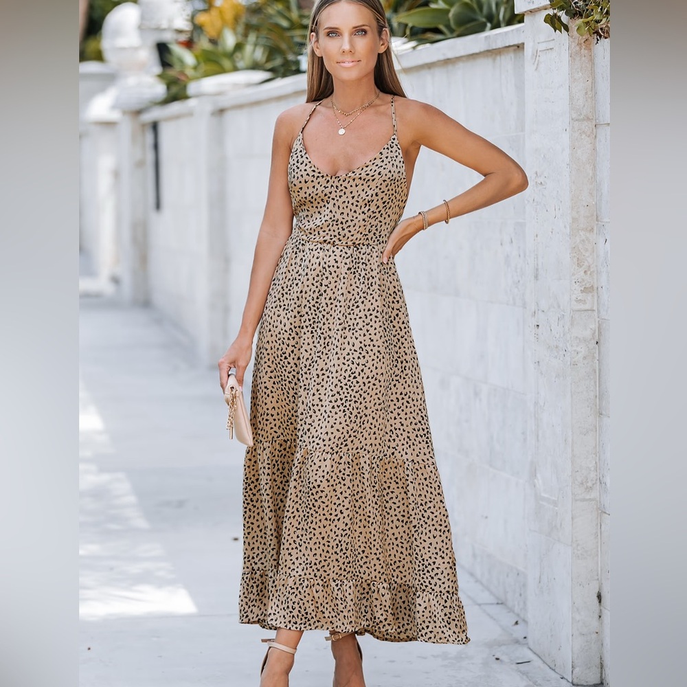 Lace up Backless Maxi Slip dress